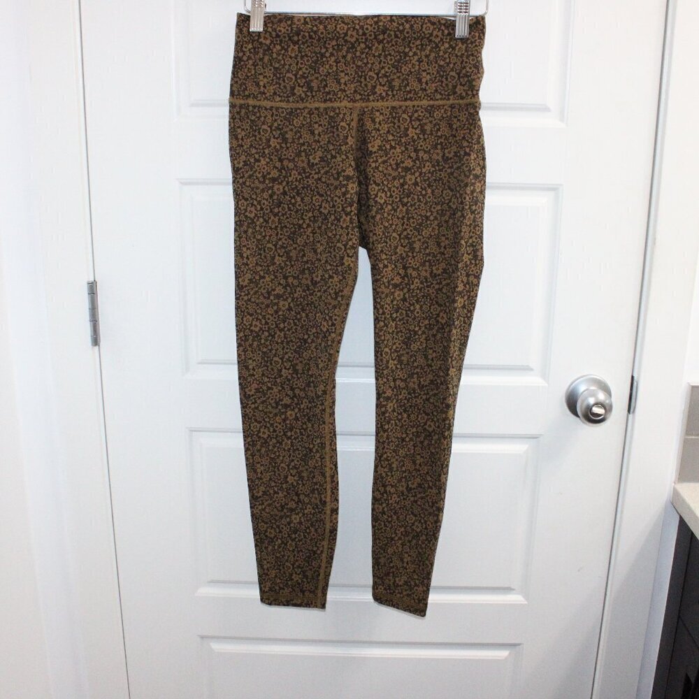 3/$30 Everlane Perform Ankle Leggings Small Brown Gold Floral High Waist